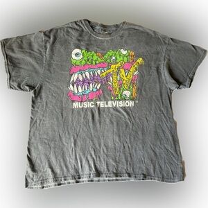 MTV Charcoal Tee with Logo